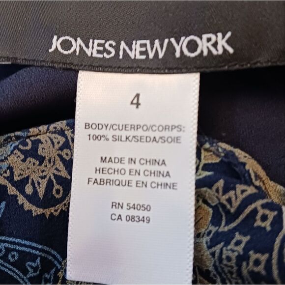 Jones New York Silk Paisley Tiered Skirt - Picture 8 of 11